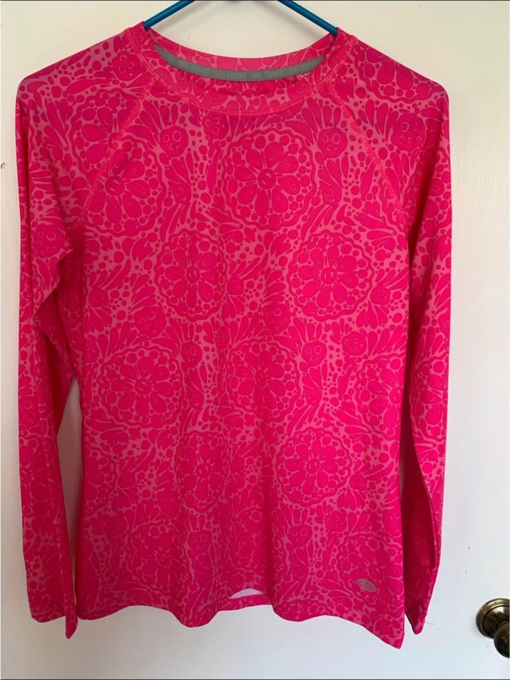 Reel Legends Hot Pink Performance Floral Top